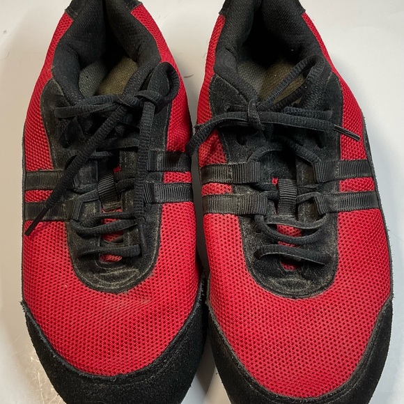 Dynamic Red and Black split sole dance shoes jazz/ hip hop women’s 6.5 men’s 5 - Picture 1 of 6